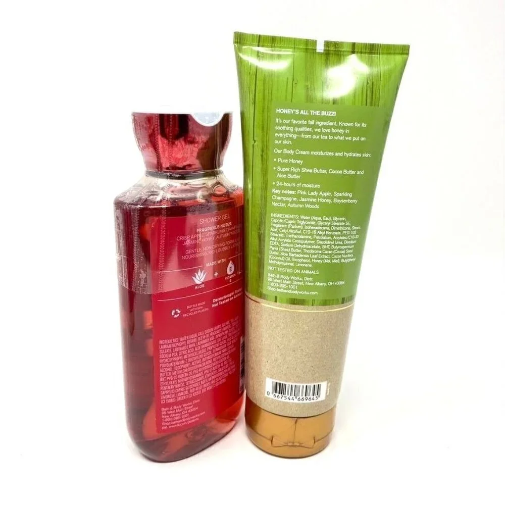 Bath & Body Works Champagne Apple Honey Body Cream/ Shower Gel
